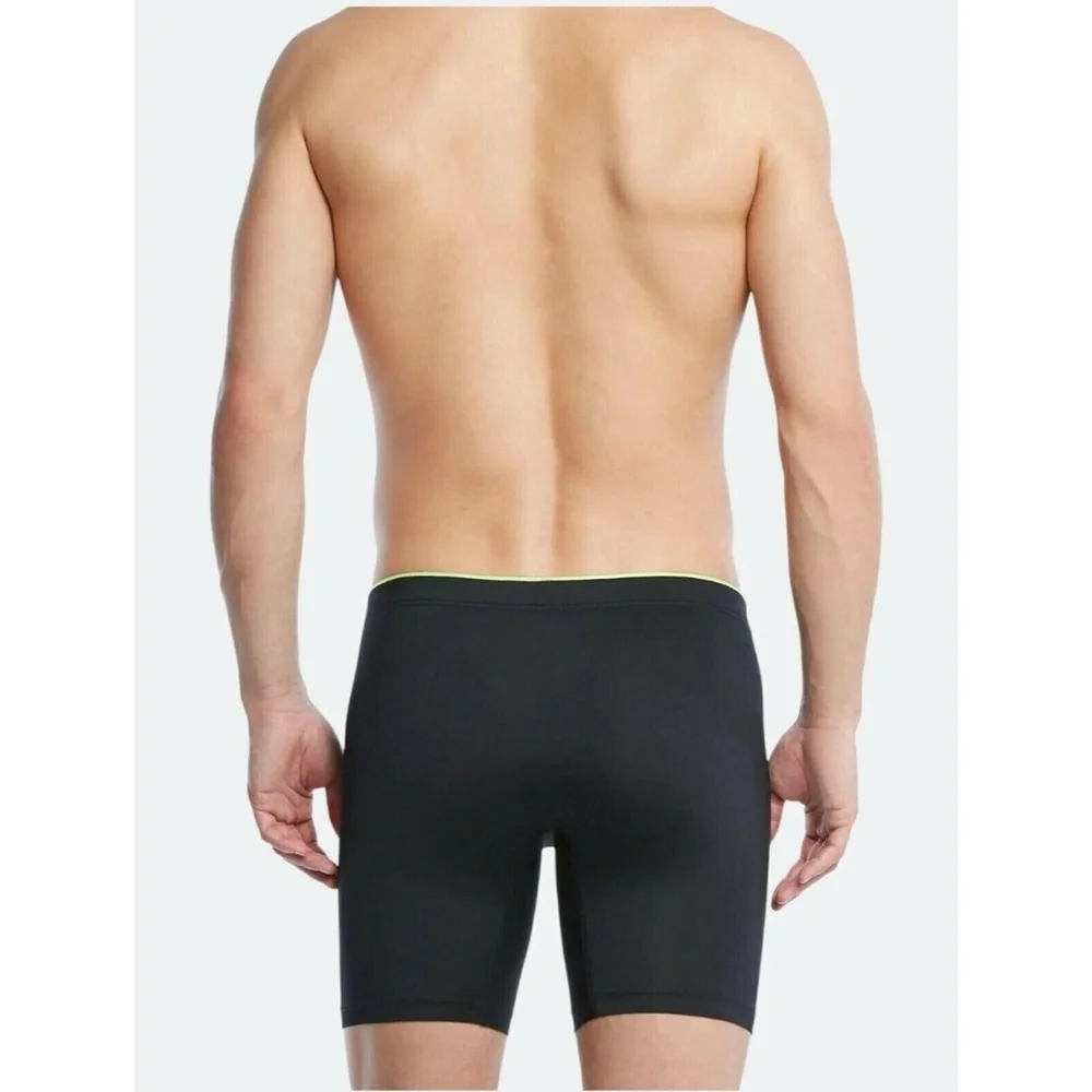 NIB $30 2(X)IST [ Medium ] Sliq Micro Sliq Long Leg Boxer Brief in Black‎ Green